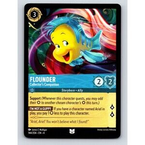 Flounder Collectors Companion Support Ability Disney Lorcana Blue Card